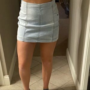 Size 2, blue jean skirt, target